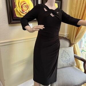 INC International Concepts Black Long Sleeve Dress